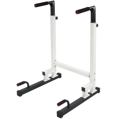 BalanceFrom Steel Frame Dip Station with Adjustable Height, 500 Pound Weight Capacity – Upper Body Workout Home Gym Equipment for Triceps, Push & Pull Ups, Leg Raises, and Bench Press