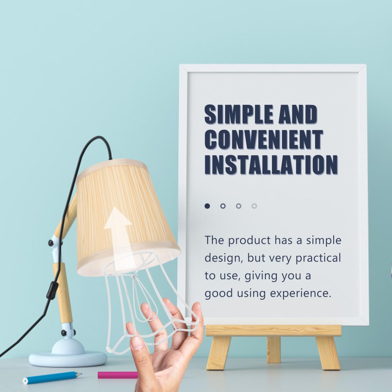 HOLIDYOYO Multi-Functional Lampshade Frame for E27 Bulb Diy Wire Lamp Shade Stand Compatible with Table Lamps and Pendant Lights Minimalist Metal Cage for Home Lighting