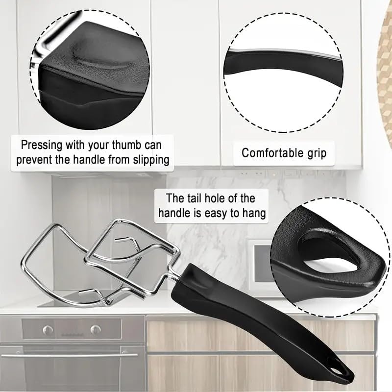 (2-PCs) Air Fryer Convection Toaster Oven Tray Extractor, Grills Clip, Scald Resistant Handle Tool, Durable Oven Tray