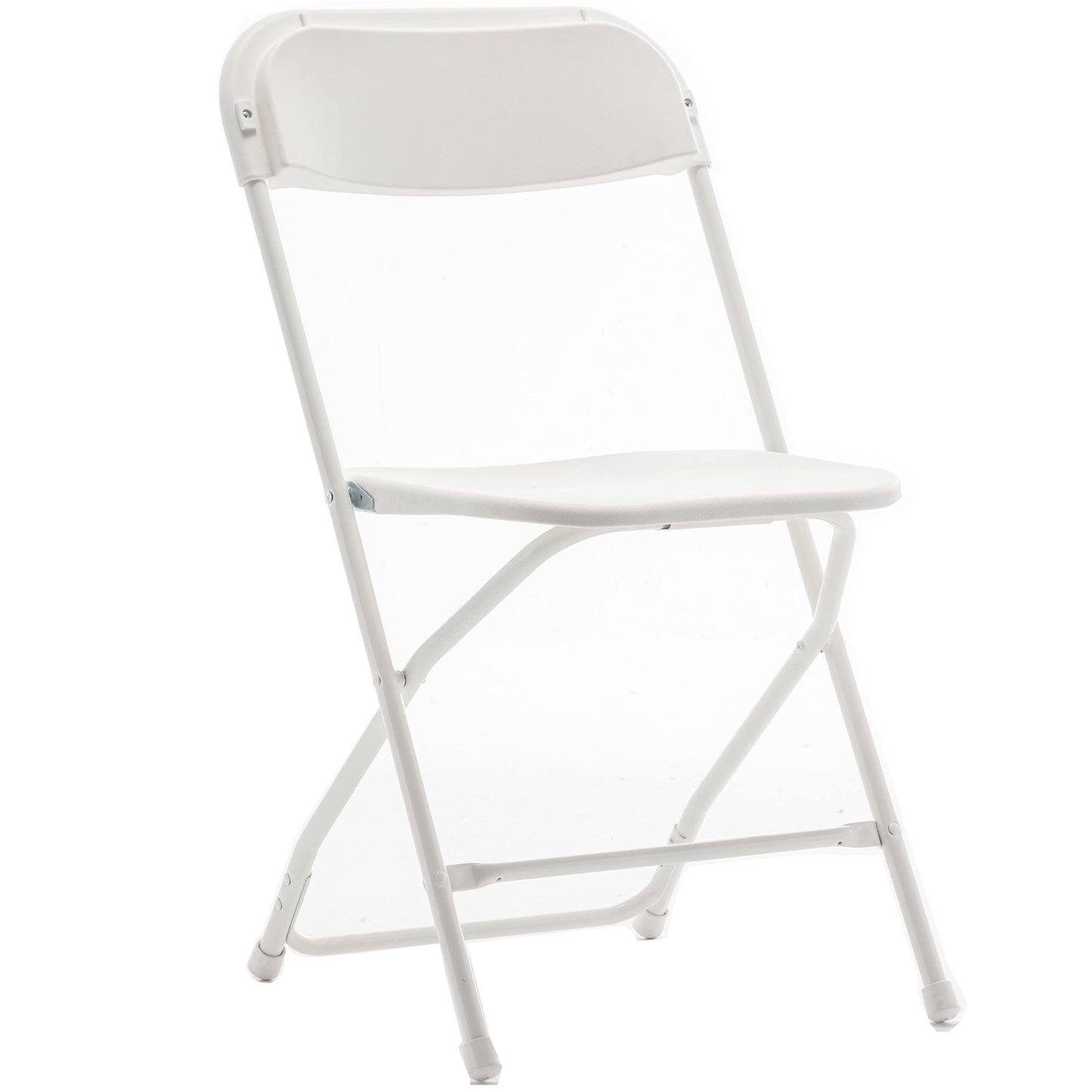 BTEXPERT Set of 20 Pack, Indoor Outdoor White Plastic Folding Chairs Stacking Steel Frame Commercial 650LB Weight Capacity Seating Home Garden Wedding Event Party Picnic Dining Church School Portable