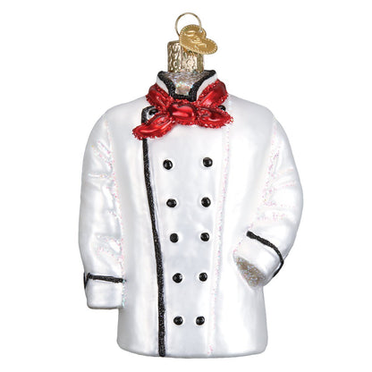 Old World Christmas Chef's Coat Glass Blown Ornament for Christmas Tree 4x4