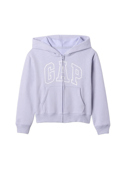 GAP Girls Logo Hoodie Hooded Full Zip Sweatshirt Cosmic Sky Purple 15-3 S
