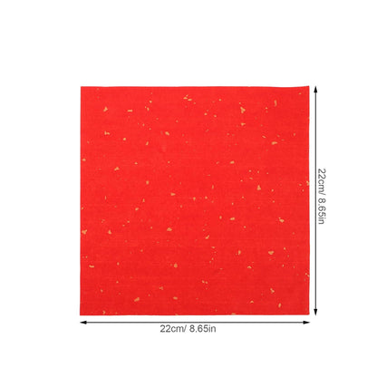DOITOOL 60 Sheets Chinese Calligraphy Practice Paper Traditional Xuan Rice Paper Pad 8.66X8.66In for Brush Lettering Spring Festival Couplets Lunar New Year Crafts with Gold Fleck Design