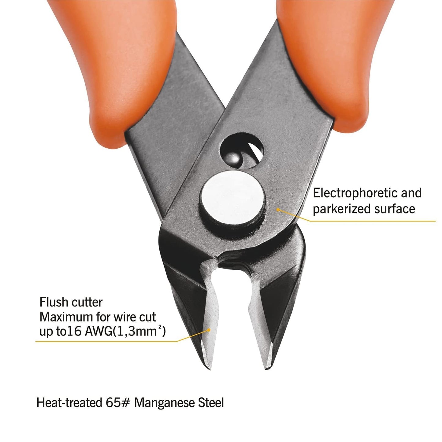 KATA 5-Pack Micro Wire Cutters, Precision Electronics Flush Cutter and Side Cutting pliers, Clean Cut for Model, Jewelry, Model Kits