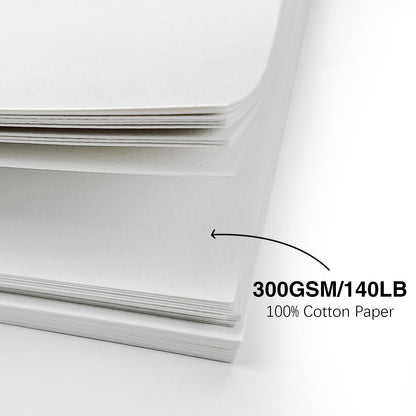 KOVIEDE 50 Pack Foldable Blank Watercolor Cards with Envelopes 4 x 6 Inch, 140lb Heavyweight, 100% Cotton, White, Acid-Free Water color Cards to Paint or Cards Making for Christmas Birthday