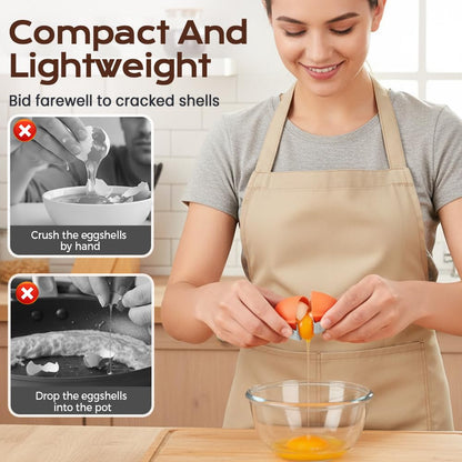 2026 New Egg Shell Opener Egg Cracker Tool, Multifunctional Peeler Shell Remover for Raw and Hard Boiled Eggs, Stainless Steel Egg Cracker Shell Opener for Home Kitchen Use (Yellow 1pcs)