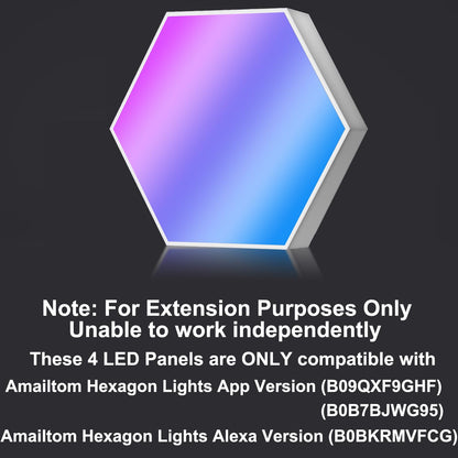 LED Hexagon Lights for Gaming Setup, Smart Home Gaming Wall Lights Work with Alexa Google Assistant, Voice, App & Remote Control, RGB-IC LED Light Panels Music Sync for Game Room Bedroom, 10 Pack