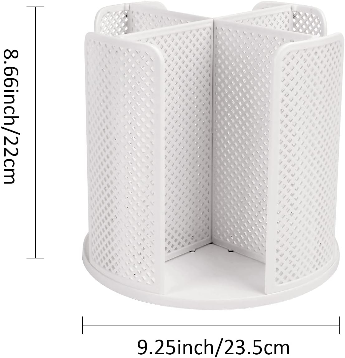 Rotating Cup and Lid Organizer, 4 Compartment Dispenser for Bathroom, Coffee Station, Kitchen Cabinet
