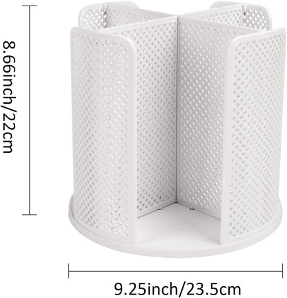 Rotating Cup and Lid Organizer, 4 Compartment Dispenser for Bathroom, Coffee Station, Kitchen Cabinet