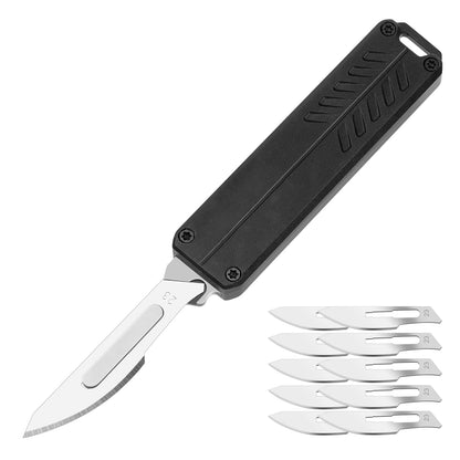 coldown Utility Knife, Pocket Knife with Clip, Box Cutter Knives, EDC Scalpel Knife, 10 Extra Carbon Steel Replacement Blades #23, Great EDC Gadget Gift for Men Women