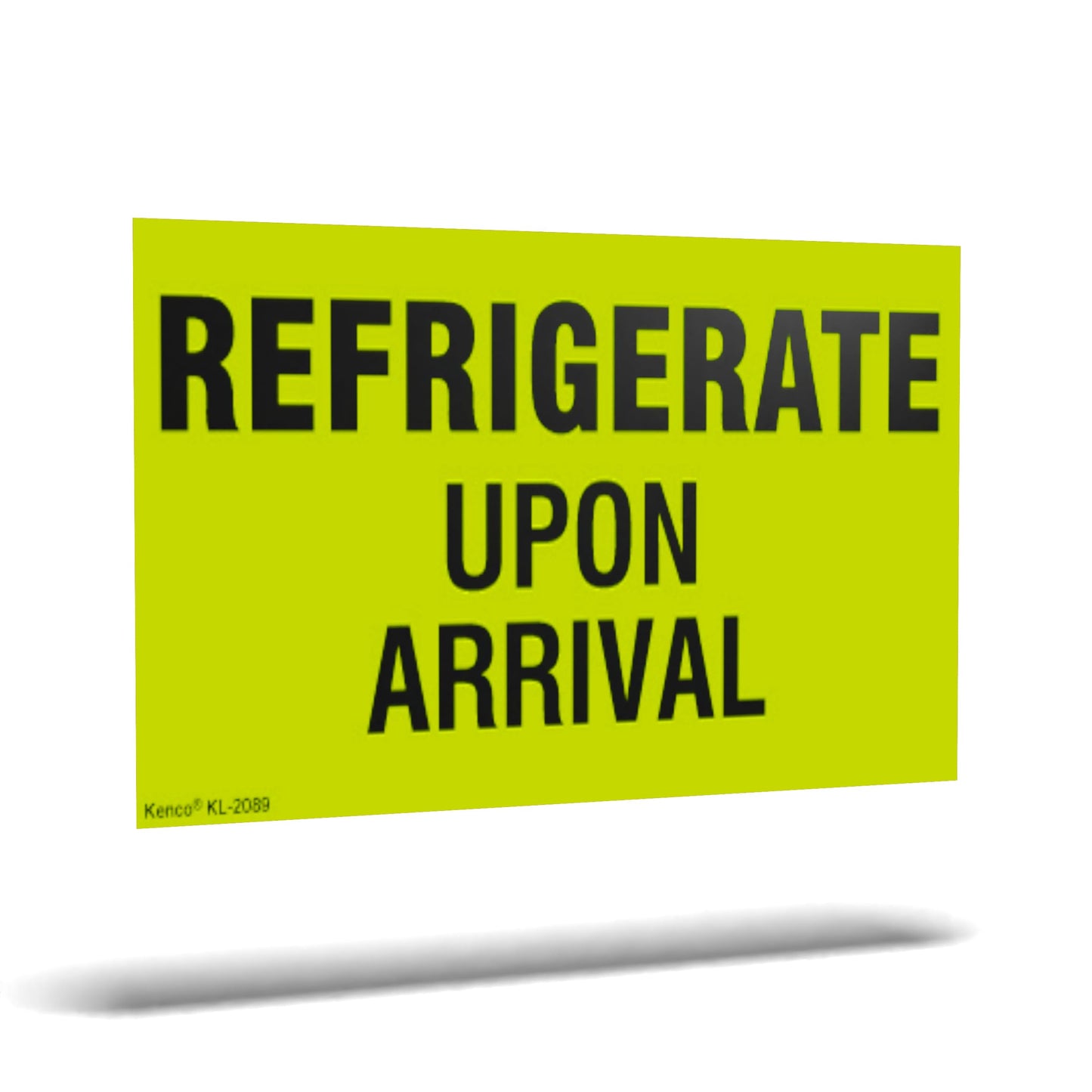 Kenco 3" X 5" Refrigerate Upon Arrival Fluorescent Shipping Label Stickers for Shipping and Packing -500 Labels Per Roll