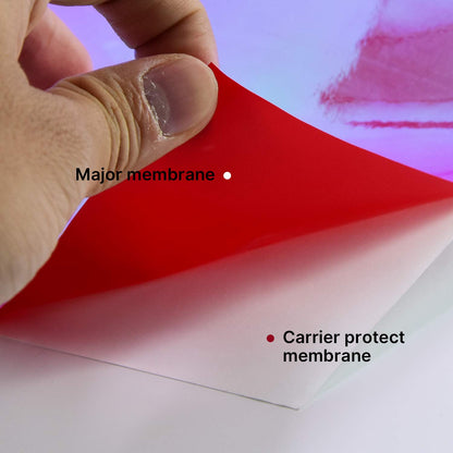 Holographic Opal Vinyl roll 12" x 5ft,Permanent Vinyl,SHOYISI Permanen Adhesive,for All Kinds of Cutting Machines(Rose Red)