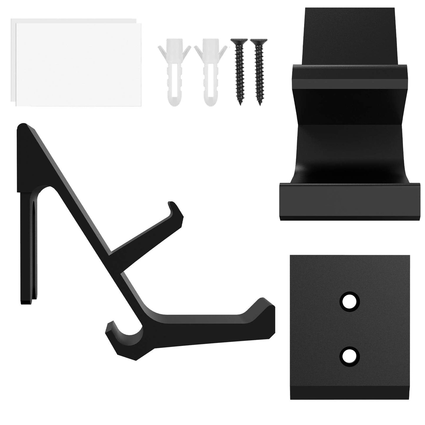 Linkidea Gaming Headset & Controller Holder, Dual Gamepad Controller & Headphone Hanger for PS5, PS4, Xbox One, Xbox 360, Pulse 3D Headset, Wall Mount Stand Universal Headsets (Black)