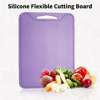 Food Grade Silicone Flexible Cutting Board, 100% Non-Slip for Meat and Vegetables, Home Kitchen Use