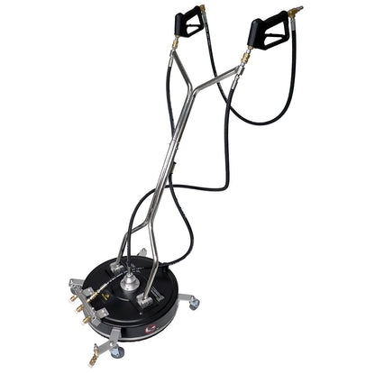 Erie Tools 20" Polypropylene Surface Cleaner with Wheels, 3 Nozzle Spray Bar, Side Nozzles Front Spray Bar, Dual Trigger Guns, Wheels, Pressure Washer 4000 PSI 4 GPM