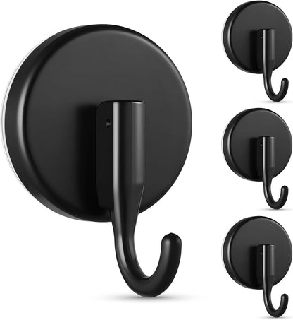 OUTXE Wreath Hanger - Upgraded Suction Cup Hook for Glass Door | 4-Pack in Black for All Seasons