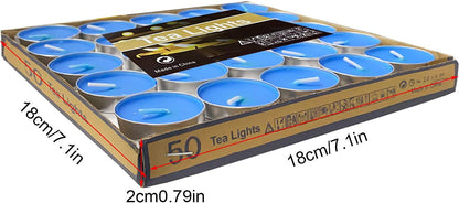OUO Tea Lights - 50 Pack Smokeless, Dripless & Long Lasting Mini Tealight Candles for Mood, Dinners, Parties, Home Decoration, Wedding, Crafts (Pink)