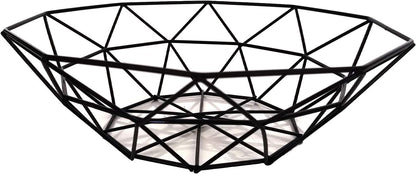 Metal Wire Fruit Bowl, Iron Arts Fruit Storage Basket for Kitchen Counter, Decorative Hold for Vegetables, Bread, Snacks