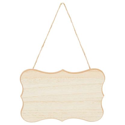 Juvale Blank Wooden Signs - 9 x 6 in, 1/4 in Thick Brown MDF, 6 Pack with Jute Rope - DIY & Home Decor - Wood for Crafts - Things to Paint On & Hanging Plaques