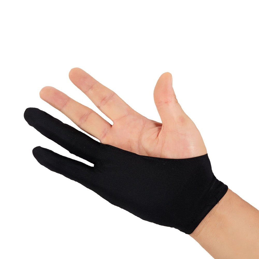 XPPen Artist Drawing Glove 2-Fingers Glove for Graphics Drawing Tablet Suitable for Right Hand and Left Hand (Size M) Black