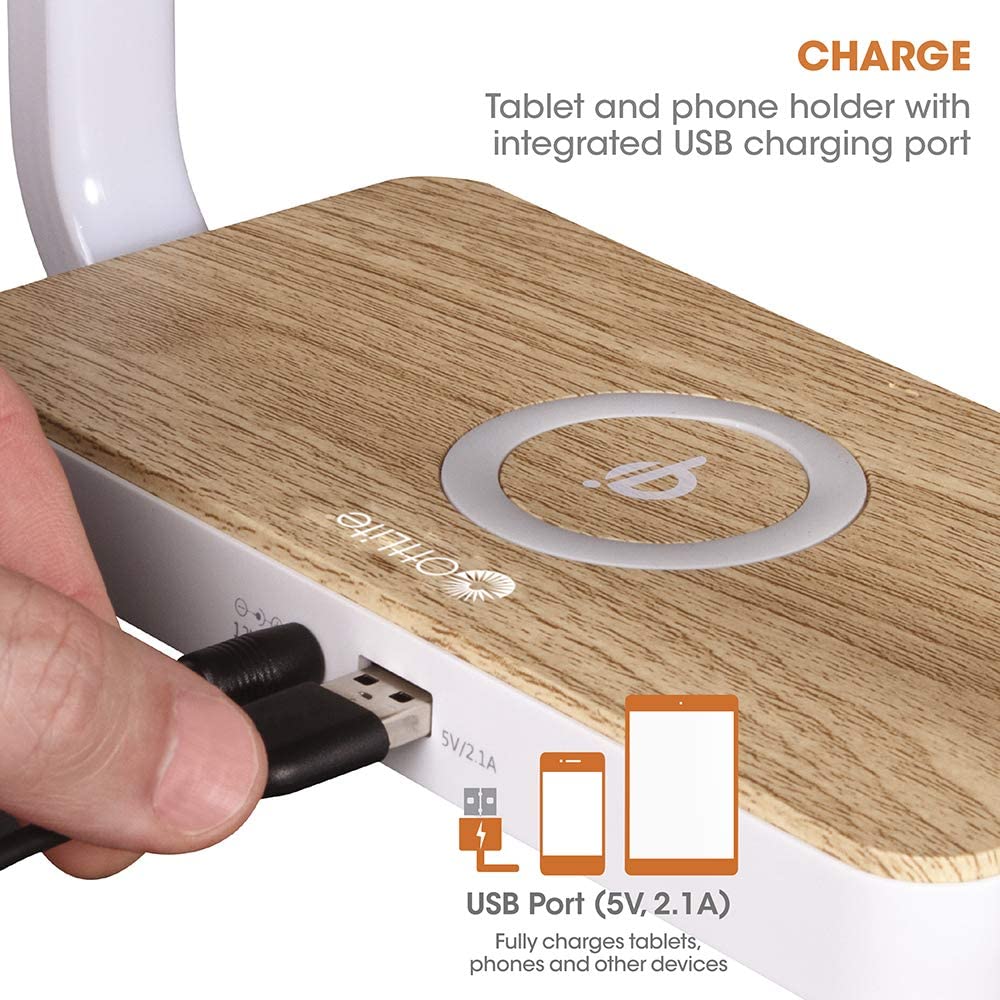 OttLite Wireless Charging Station and Night Light, White