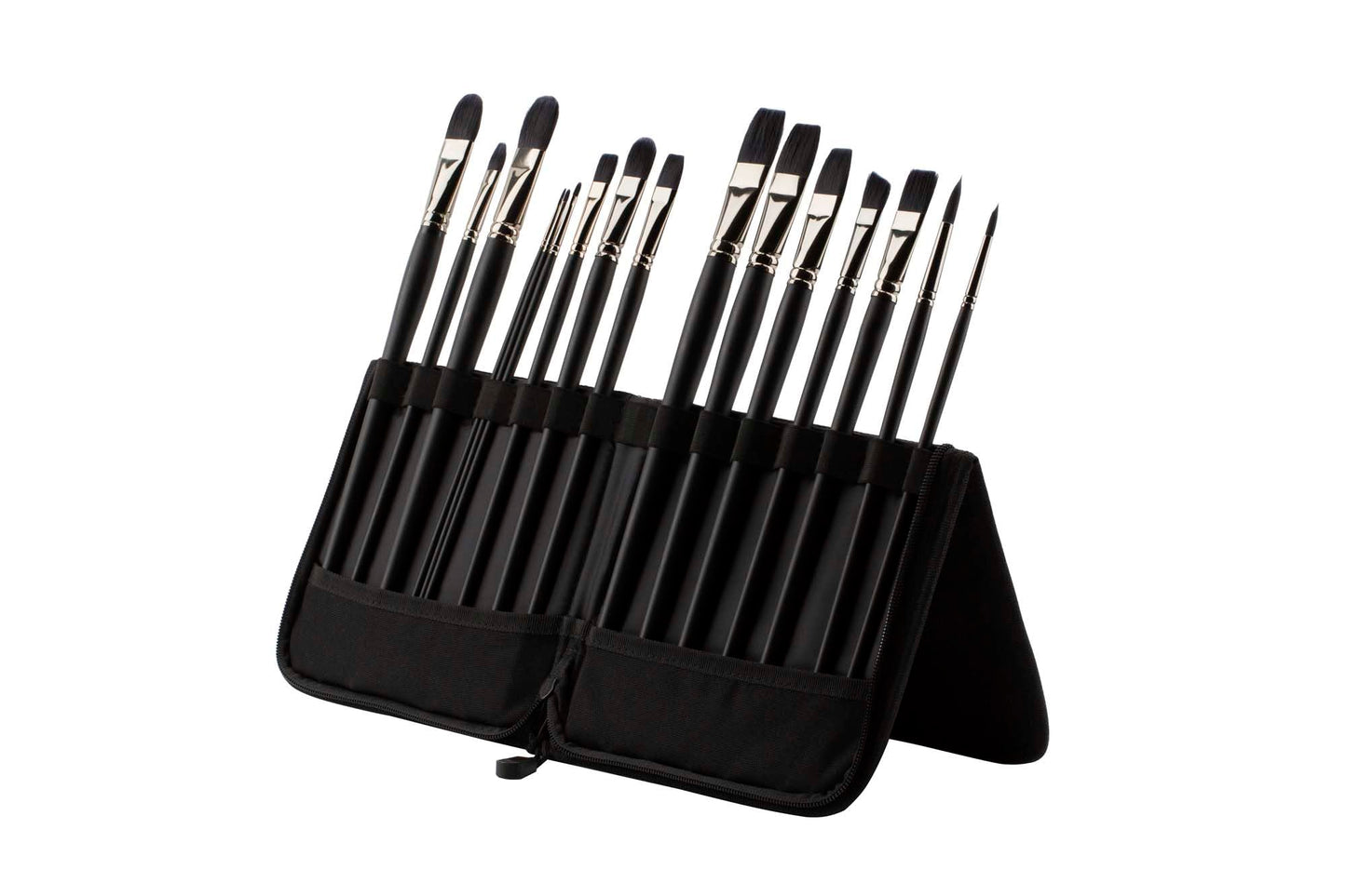 Creative Mark Folding Paint Easel & Travel Case - 13" Long - Compact Brush Holder Organizer for Long Handled Paintbrushes - Durable Paint Brush Bag for Storage - Holds up to 20 Brushes