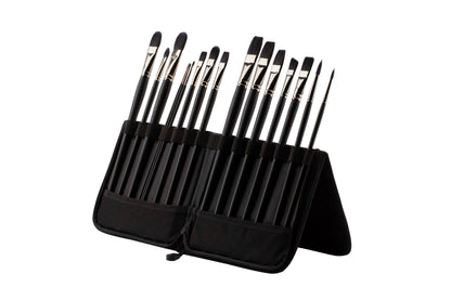 Creative Mark Folding Paint Easel & Travel Case - 13" Long - Compact Brush Holder Organizer for Long Handled Paintbrushes - Durable Paint Brush Bag for Storage - Holds up to 20 Brushes
