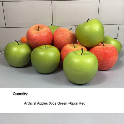 12Pcs (6pcs +6pcs Artificial Fruit Fake Simulation Fruit for Home Kitchen Party Photography Prop Wedding Decoration