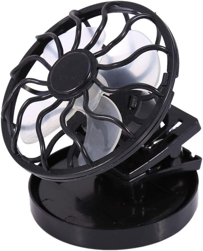 LiebeWH Electric Clip On Solar Fan, Portable Air Conditioner Cooling Fan, Quiet Desk Fan for Travel Camping Hiking