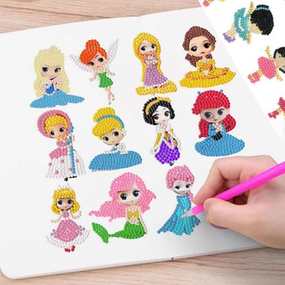 FONYANE Diamond Art Kits for Kids & Girls & Boys, Arts & Crafts for Kids Ages 4-8,Craft Kits for Ages 8-12, Mosaics Bead Art,Painting Kits,Princess Gem Art Kits for Grils Boy Birthday Party Gift Toy
