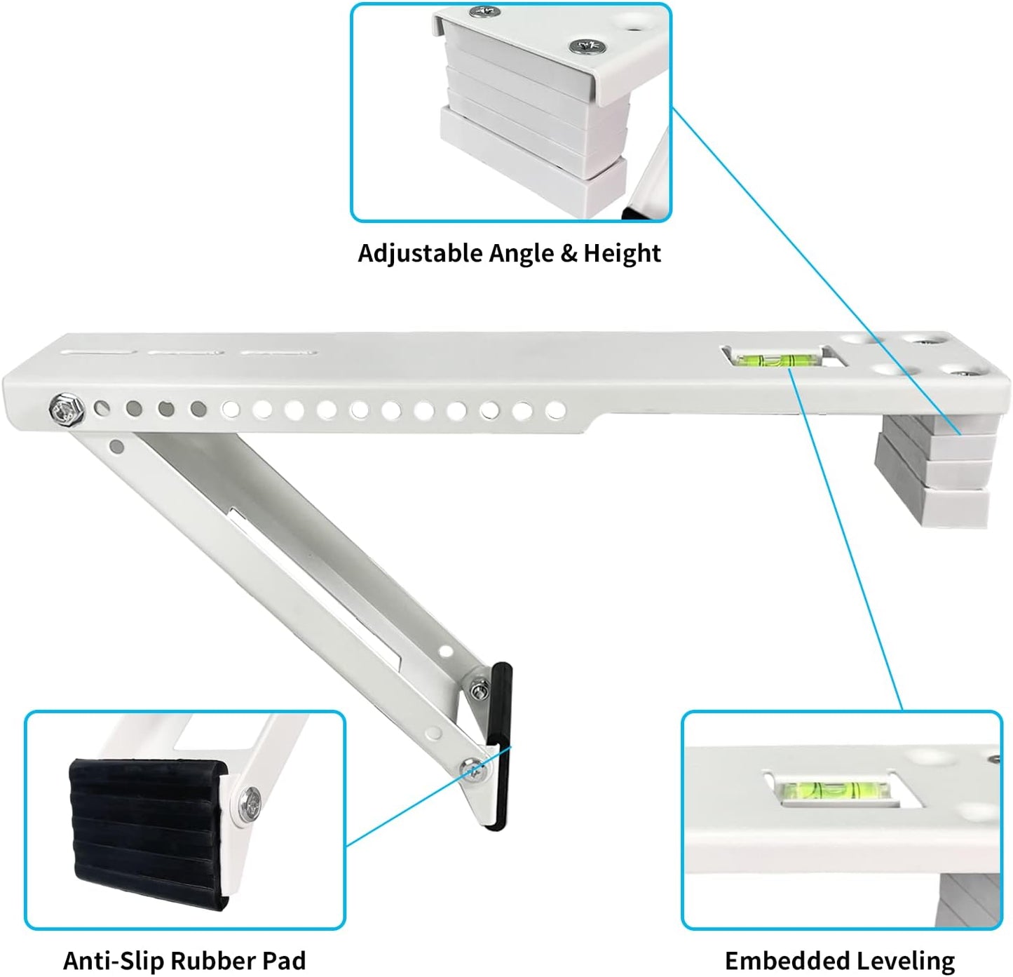 Foozet Window Air Conditioner Support Bracket, Light Duty Window AC Bracket, Supports Up to 165 lbs