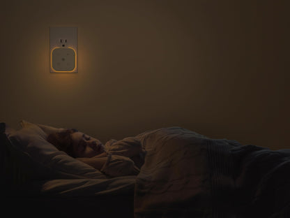 TORANKOS 2 Pack Very Dim Sleep Night Lights Plug into Wall, Sleep Light for Kids and Adult, Bedroom Night Light, Light Sensor, LED, Dimmable, Warm Soft Light Plug in Night Light