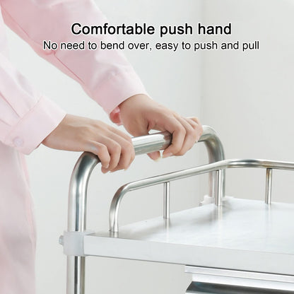 Serving Trolley, Stainless Steel Utility Rolling Cart, Catetrolley, Storage Trolley Cart Detachable, With Locking Wheels, Kitchen Car Shelf Utility Service Cart,3 Layers 60 * 40,2 Layers 60*40*86cm