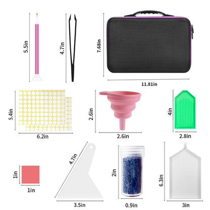 CAIOVSE Diamond Painting Storage Containers,60 Slots Diamond Painting Accessories Kits Diamond Art Accessories and Tools for Craft Jewelry Rhinestones Bead Organizer