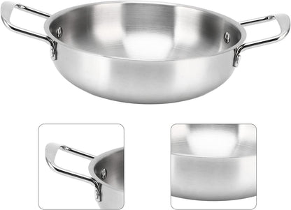 Korea Noodle Pot, Fast Heating Stainless Steel Ramen Cooking Stockpot, Binaural Pasta Pots for Soup and Porridge