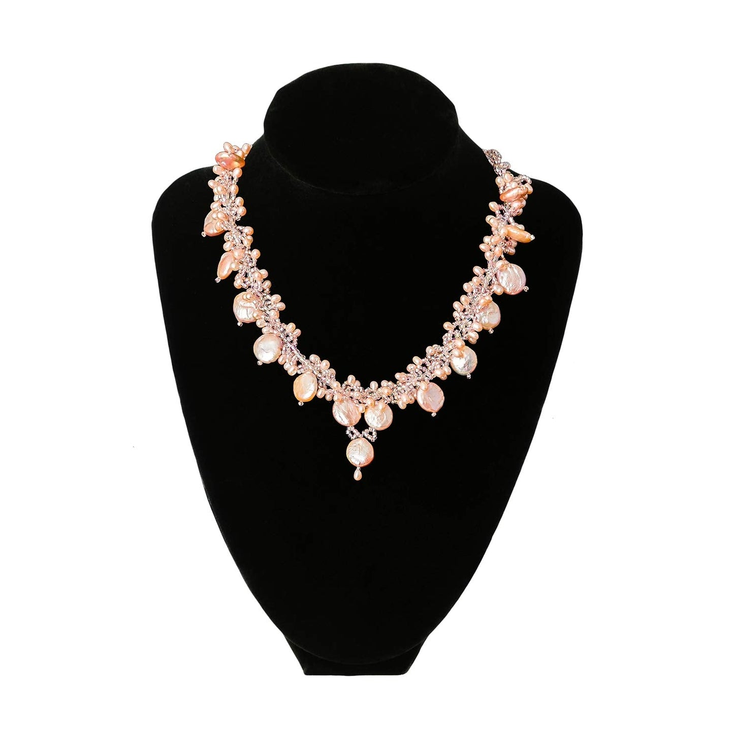 Black Velvet Jewelry Necklace Bust Display Stand - 9 Inch Organizer for Retail Store and Home Use