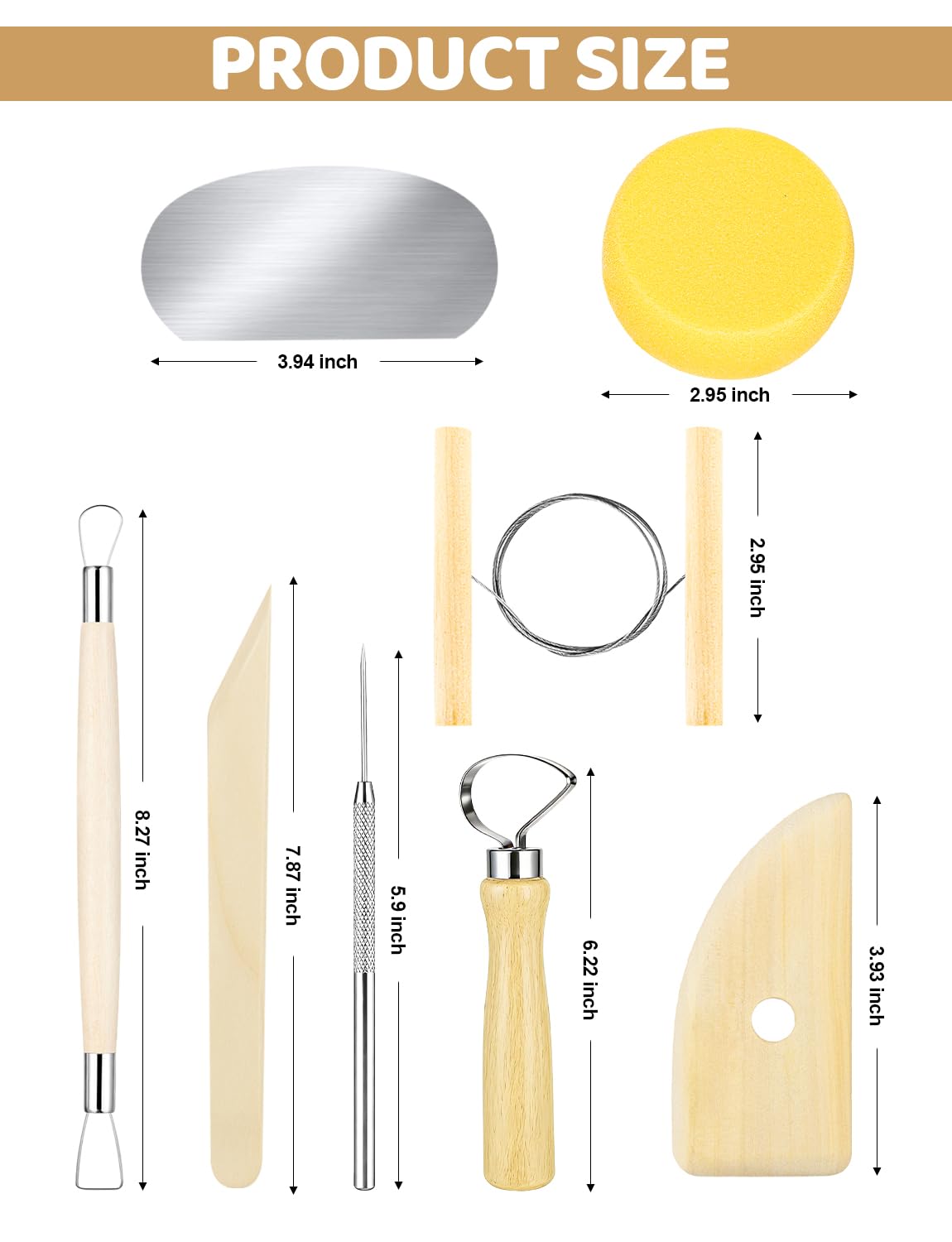 32Pcs Clay Sculpting Tools Kit, Ceramic Clay Ball Stylus Dot Painting Tools, Air Dry Clay Tools Set for Carving, Dotting, Embossing, Shaping, Molding, Pottery Crafts, Nail Art, Rhinestone, Rock