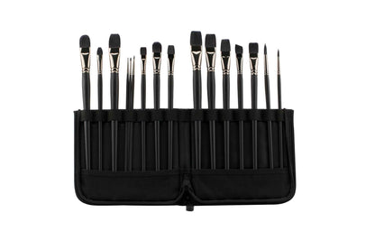 Creative Mark Folding Paint Easel & Travel Case - 13" Long - Compact Brush Holder Organizer for Long Handled Paintbrushes - Durable Paint Brush Bag for Storage - Holds up to 20 Brushes