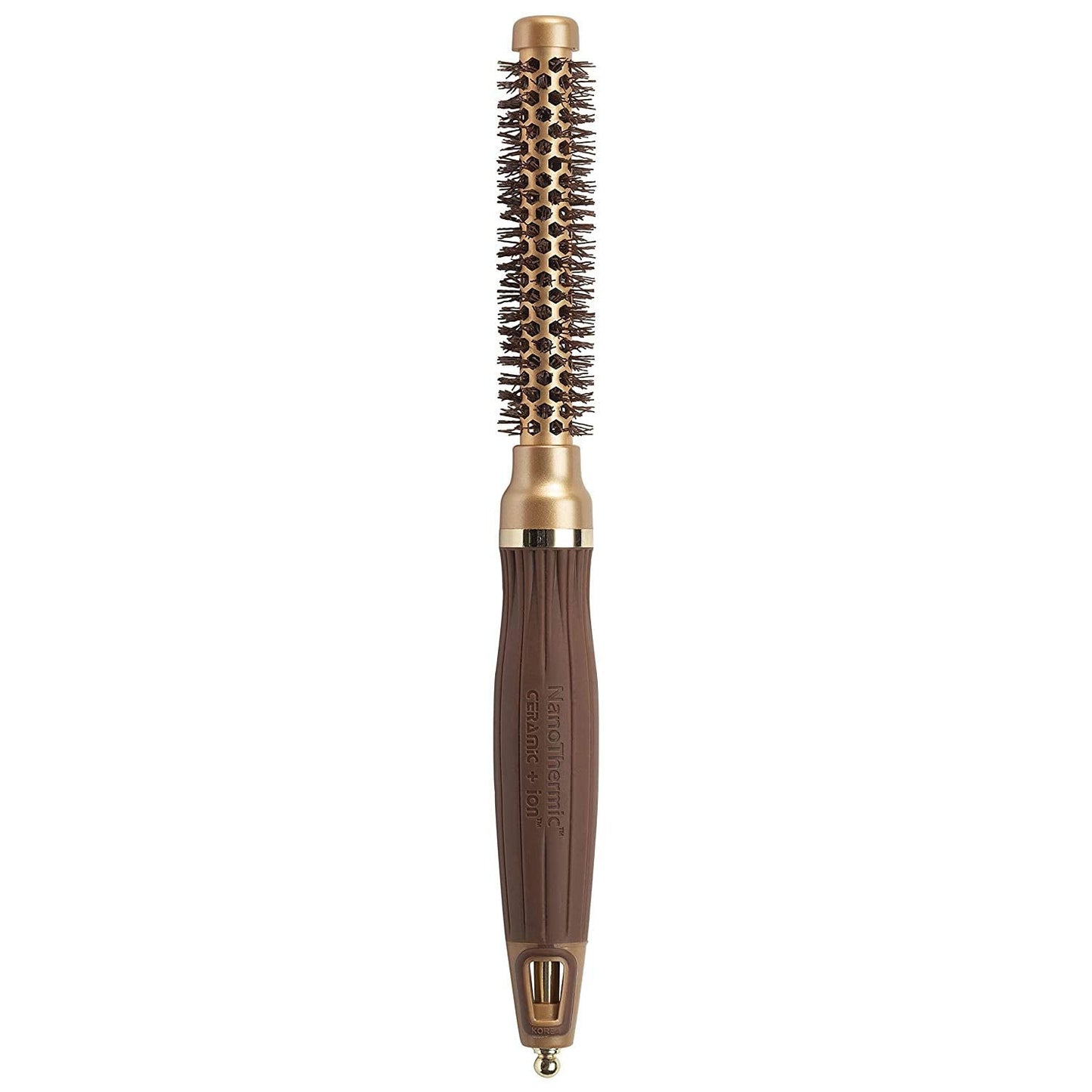 Olivia Garden NanoThermic Ceramic + Ion Round Thermal Hair Brush - Not Electrical - Professional Blowout Brush for Normal to Thick Hair