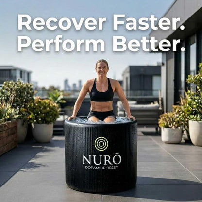 NURŌ Cold Plunge Tub for Ice Bath Recovery – Insulated Ice Bath, Portable Cold Therapy Tub, 100 Gallon, Black