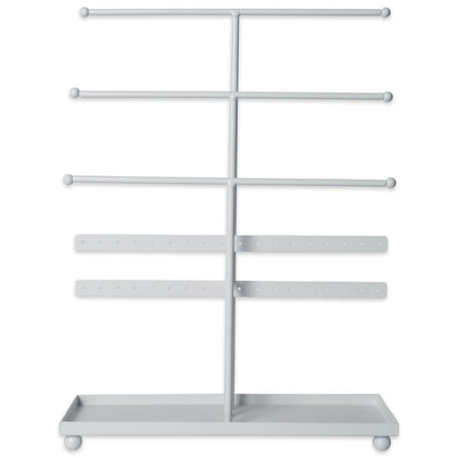 DII Accessory Organization Collection Jewelry Stand, 3 Tier Tower, White