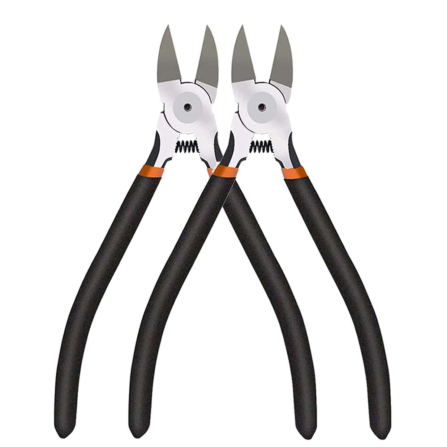 BOENFU Wire Snips Floral Wire Cutter Jewelry Wire Snippers 6 Inches 2 Pack Flush Cut Pliers Side Cutters Metal Cutting Tool for Crafting, Floral, Artificial Flowers, Chicken Wire, Electrical
