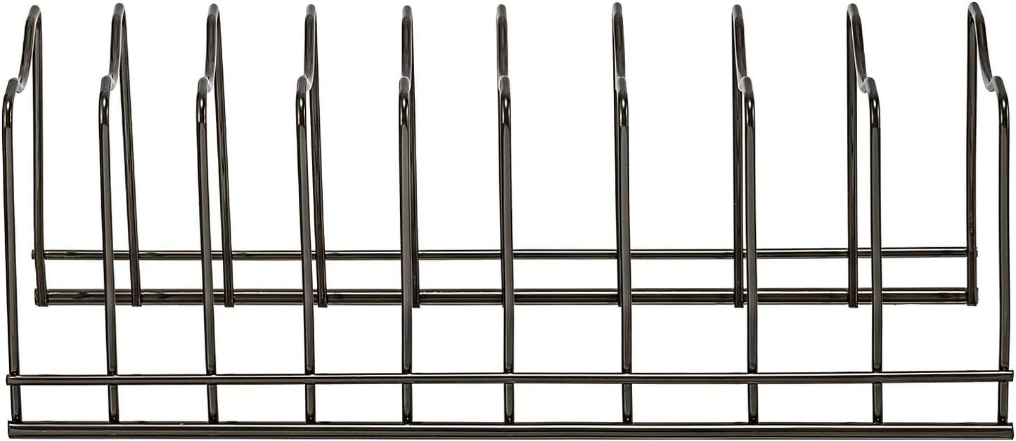 Pot Lid Holder Organizer, Kitchen Countertop Storage Rack for Bakeware, Pots & Pans, Stainless Steel