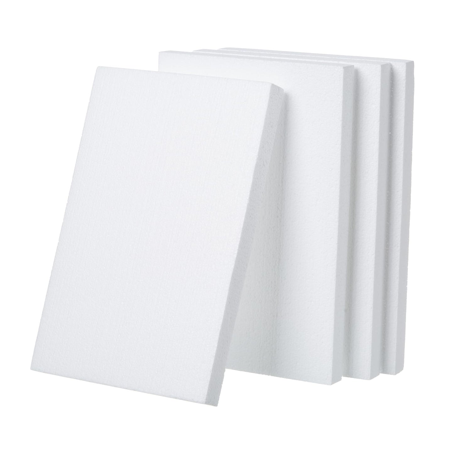 Crafare 12X8X1 Inch Craft Foam Blocks 4 Pack Polystyrene Foam Sheet Rectangle Foam Blocks for Arts School Projects Sculptures Floral Arrangements Modeling and Centerpieces