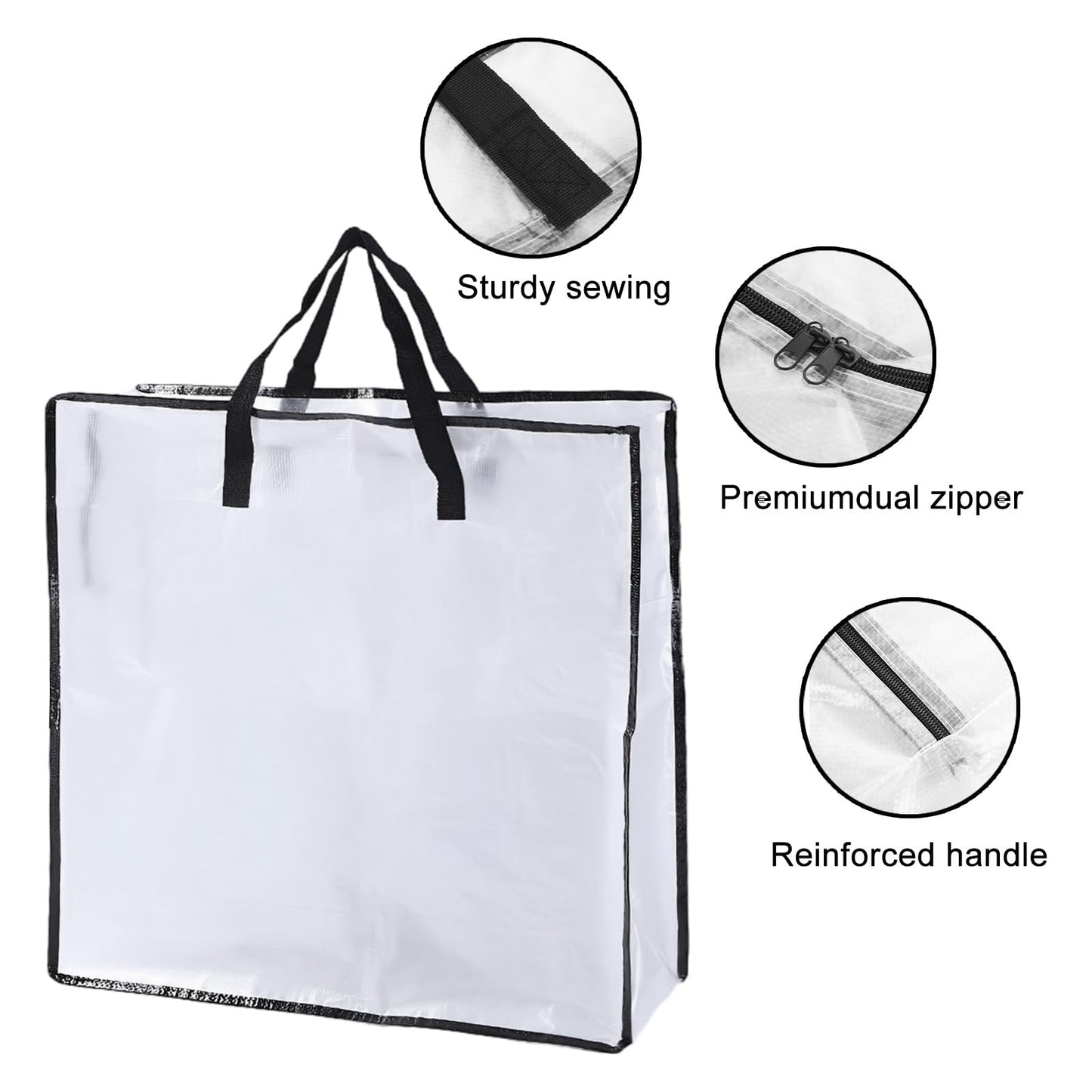 5 Pack Wreath Storage Bag 26x9 Inch Christmas Wreath Storage Container with Zipper and Handles, Underbed Wreath Storage Organizer for College Clothes Pillow Bedding Christmas Wreath
