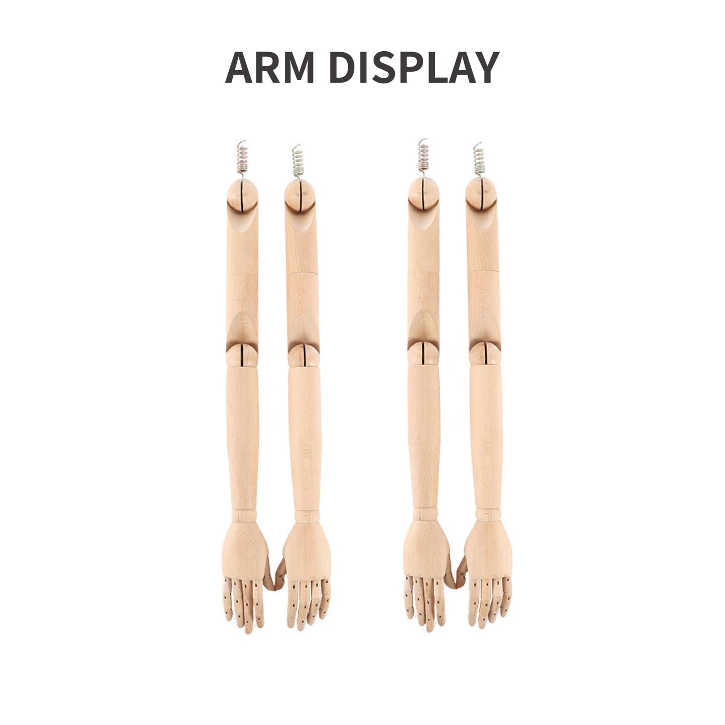Full Body Male Mannequin with Articulated Wood Arms, Premium Linen Covered Dress Form with Heavy Metal Base, Posable Retail Display Dummy for Boutique Window & Streetwear(Headless)