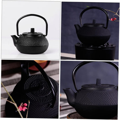 Hemoton Cast Iron Teapot Tea Set, Retro Metal Coffee Kettle for Stove Top, Mini Tea Kettle Optional Iron Kettle