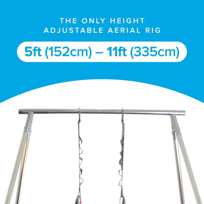 Uplift Active Adjustable Yoga Aerial Rig - Only Premium Home Yoga Stand with Adjustable Height | Portable Stainless Steel Rig | Aerial Fitness, Use with Hoops/Lyra, Silks & Hammock