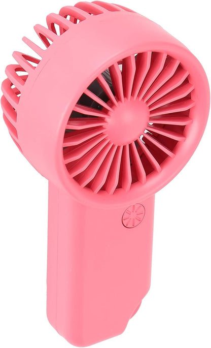 ASHATA Handheld Mini Fan (Red), USB Rechargeable, 3 Speed Portable Fan with Carabiner for Home, Office, Outdoor