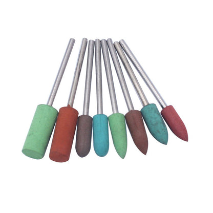 PHYHOO Polishing Burr Jewelry Polishing Rubber Rotary Tools Accessories Diamond-in-Rubber Emery Polishing Bit Set Metal, Glass, Stone, Tile 26 Pieces